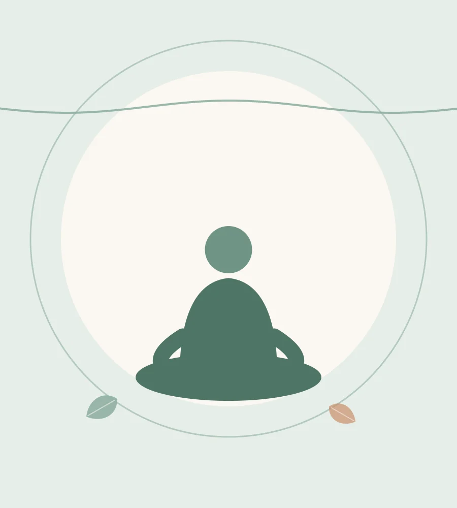 Illustration : silhouette en méditation
